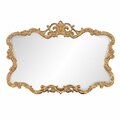 Homeroots Gold Leaf Mirror with Decorative Textured Frame 383714